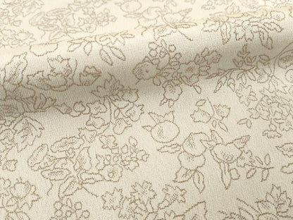 平和屋着物●お召　草花文　正絹　逸品　未使用　AABE9219ck