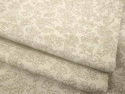 平和屋着物●お召　草花文　正絹　逸品　未使用　AABE9219ck