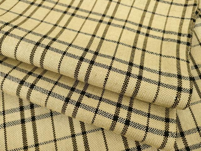 平和屋着物●ざざんざ織　伊兵衛織　単衣　正絹　逸品　AABE2068ck 平和屋着物○ざざんざ織 伊兵衛織 単衣 格子 正絹 逸品 AABE9224ck