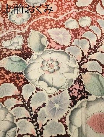 平和屋着物●越後十日町の一流染匠　桐屋・翠山工房　振袖　辻が花　絞り　舞花文　暈し染め　正絹　逸品　AABE9227ck