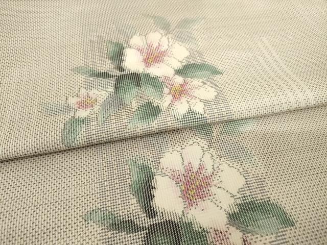 平和屋着物●都喜ヱ門　本場大島紬　白大島　一元7マルキ　総絣　花囃子　藤絹織物謹製　浜田澄江作　証紙付き　正絹　逸品　AABE9228ck