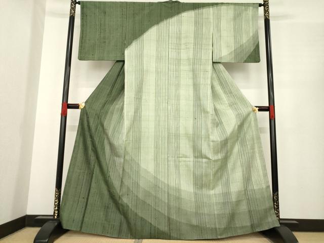 平和屋着物●紬　訪問着　大円　正絹　逸品　AABE9231ck