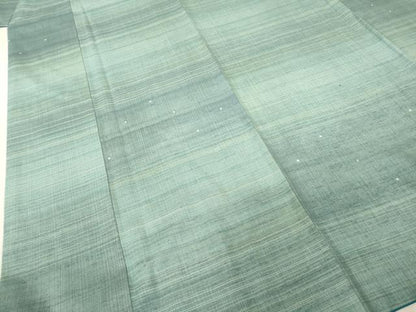 平和屋着物●上質な紬　横段文　正絹　逸品　AABE9234ck