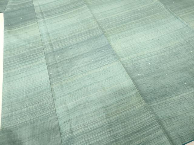 平和屋着物●上質な紬　横段文　正絹　逸品　AABE9234ck