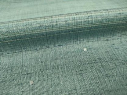 平和屋着物●上質な紬　横段文　正絹　逸品　AABE9234ck
