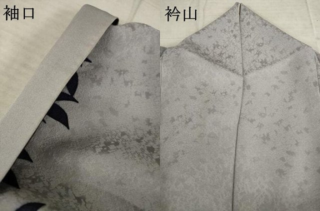 平和屋着物●訪問着　藤花房シルエット　金彩　ロング丈　正絹　逸品　AABE9237ck