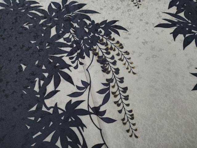平和屋着物●訪問着　藤花房シルエット　金彩　ロング丈　正絹　逸品　AABE9237ck