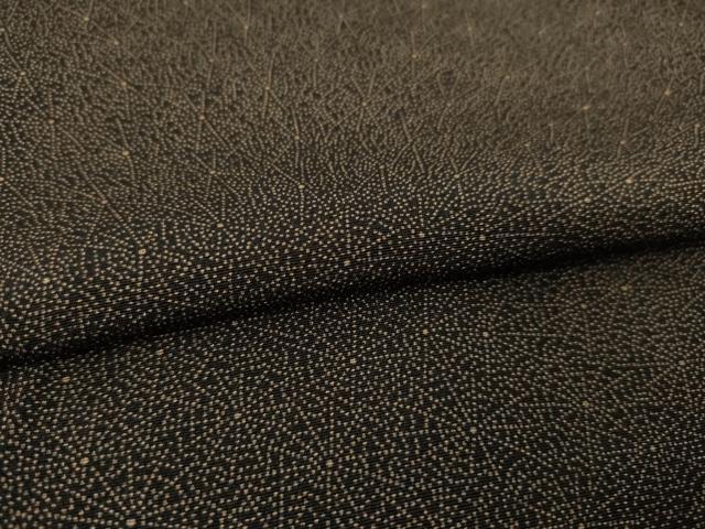 平和屋着物●江戸小紋　蜘蛛の巣　黒地　正絹　逸品　AABE9238ck
