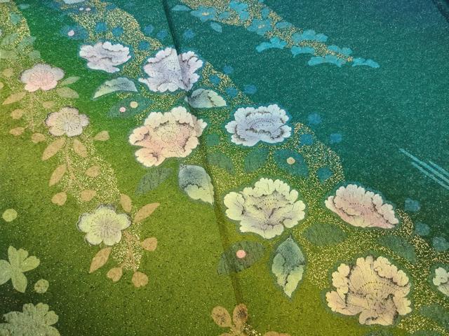 平和屋着物●豪華振袖　辻が花　流水花文　暈し染め　やまと誂製　ロング丈　正絹　逸品　AABE9243ck 平和屋着物○豪華振袖 辻が花 流水花文 暈し染め やまと誂製