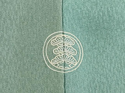 平和屋着物●染色作家　斉藤三才　小紋　寿光織　飛鳥文　金糸　正絹　逸品　AABE9248ck