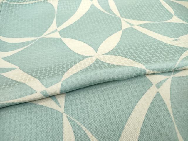 平和屋着物●上質な小紋　幾何学花文　正絹　逸品　AABE9249ck