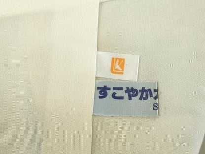 平和屋着物●上質な小紋　幾何学花文　正絹　逸品　AABE9249ck