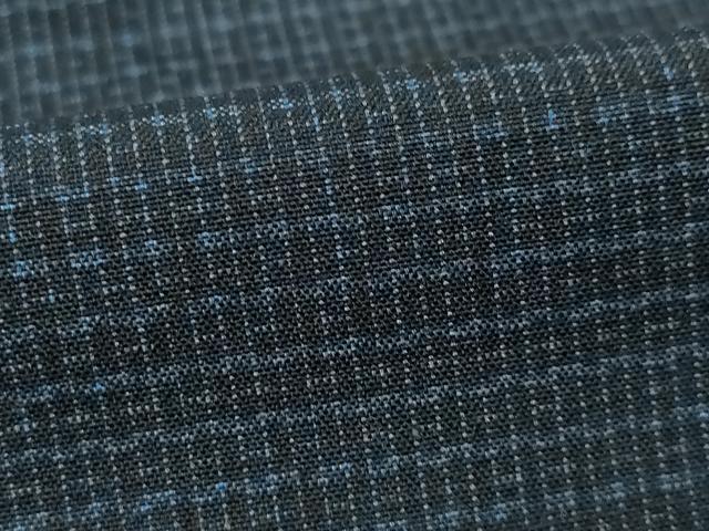 平和屋着物●男性　紬　アンサンブル　長襦袢(袷)セット　格子　正絹　逸品　AABE9256ck