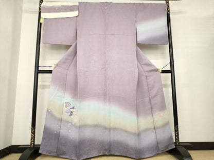 平和屋着物●久保田一竹　幻の辻が花　訪問着　辻が花　絞り　舞花文　暈し染め　正絹　逸品　AABE9260ck
