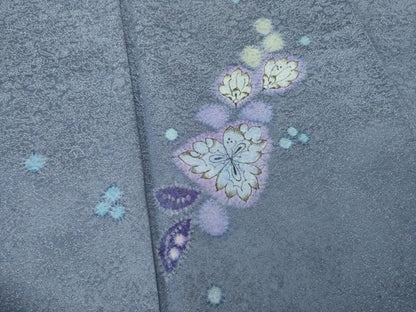 平和屋本店●久保田一竹　幻の辻が花　訪問着　辻が花　金通し地　共箱付き　正絹　逸品　AABE9266ck