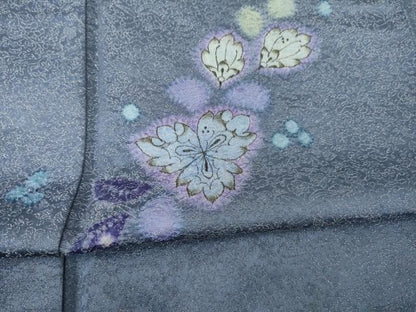 平和屋本店●久保田一竹　幻の辻が花　訪問着　辻が花　金通し地　共箱付き　正絹　逸品　AABE9266ck