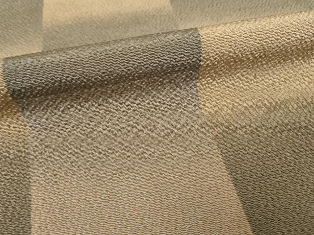 平和屋着物●上質な小紋　市松文　鬼しぼ縮緬　ますいわ屋扱い　正絹　逸品　AABE9267ck
