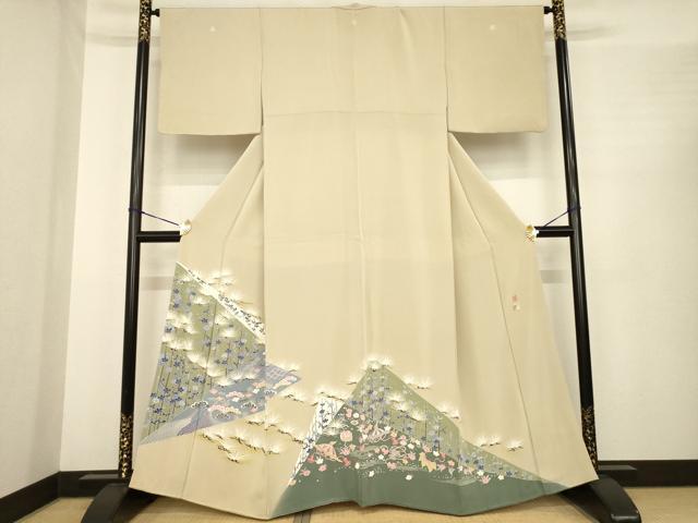 平和屋着物●本加賀友禅作家　白坂幸蔵　色留袖　松竹梅宝尽くし　正絹　逸品　AABE9269ck