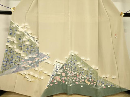 平和屋着物●本加賀友禅作家　白坂幸蔵　色留袖　松竹梅宝尽くし　正絹　逸品　AABE9269ck