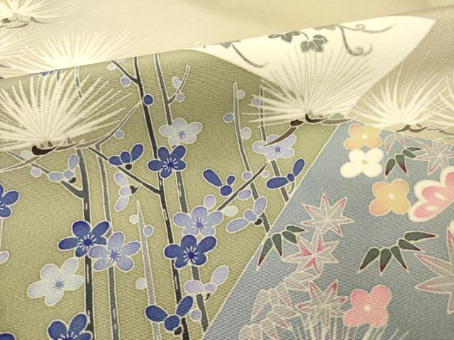 平和屋着物●本加賀友禅作家　白坂幸蔵　色留袖　松竹梅宝尽くし　正絹　逸品　AABE9269ck
