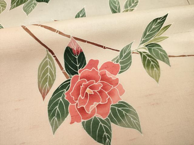 平和屋着物●本場加賀友禅作家　森田耕三　白山紬　訪問着　枝花文　暈し染め　正絹　逸品　AABE9270ck