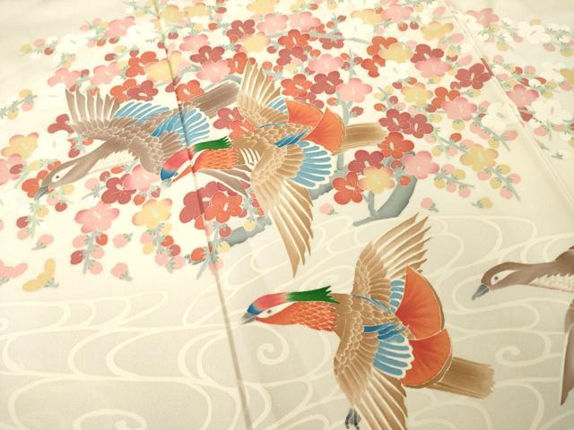 平和屋着物●本加賀友禅作家　鶴見保次　色留袖　花鳥文　正絹　逸品　AABE9275ck