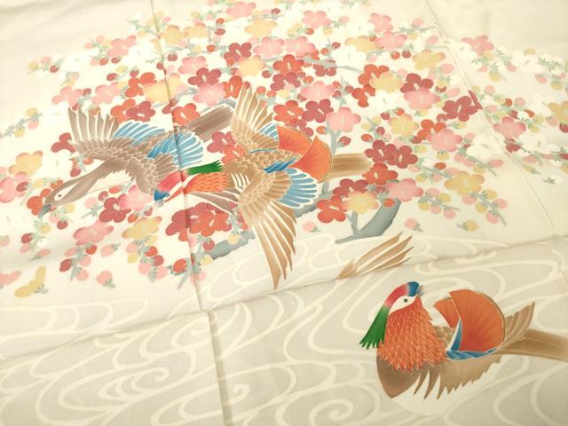 平和屋着物●本加賀友禅作家　鶴見保次　色留袖　花鳥文　正絹　逸品　AABE9275ck