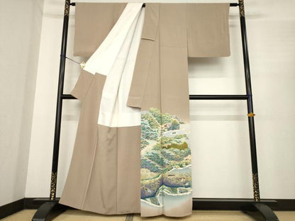 平和屋着物●京加賀友禅 松本健一 色留袖 風景文 正絹 逸品 AABE9276ck