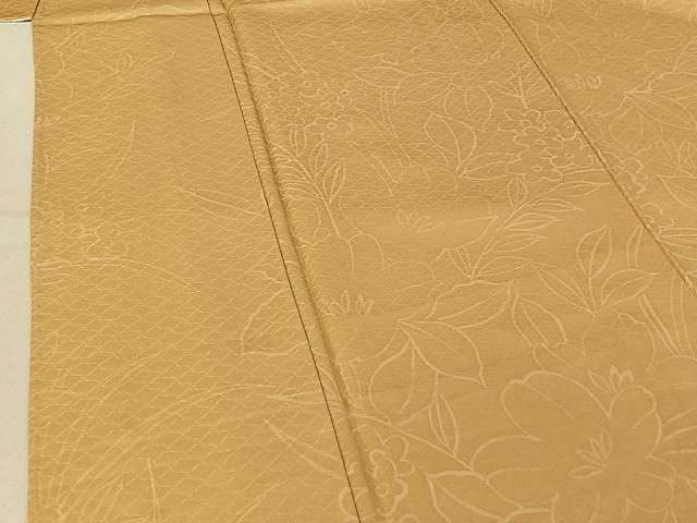 平和屋着物▽上質な小紋 単衣 手描き 草花文 正絹 逸品 AABE9287jh