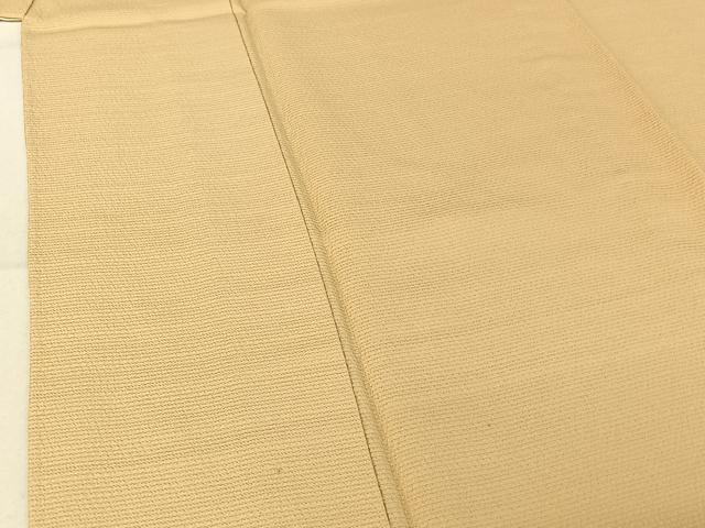 平和屋着物▽上質な色無地 単衣 作家物 草木染 丁子色 正絹 逸品 AABE9288jh