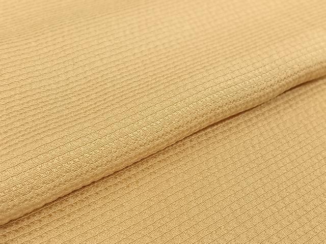 平和屋着物▽上質な色無地 単衣 作家物 草木染 丁子色 正絹 逸品 AABE9288jh