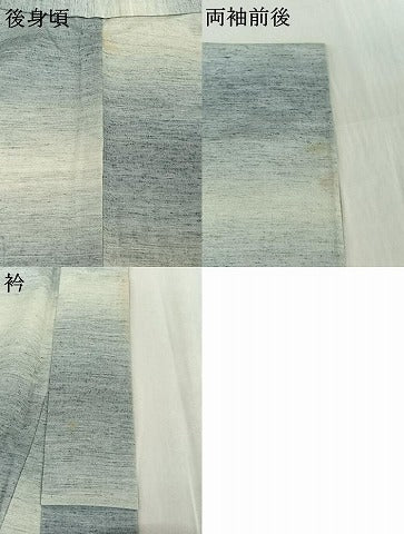 平和屋着物▽上質な紬 単衣 霞文 正絹 逸品 AABE9296jh