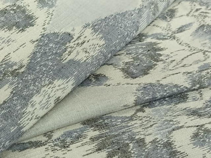 平和屋着物▽上質な紬 単衣 草花文 正絹 逸品 AABE9297jh
