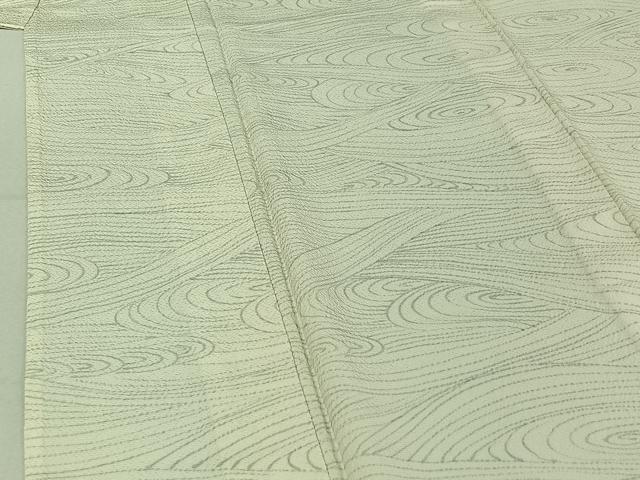 平和屋着物▽小紋　単衣　流水文　鬼しぼ縮緬　洗える着物　AABE9299jh