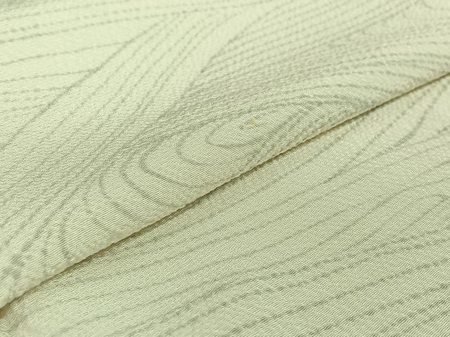 平和屋着物▽小紋　単衣　流水文　鬼しぼ縮緬　洗える着物　AABE9299jh