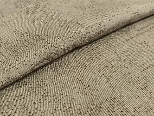 平和屋着物▽結城紬 単衣 80亀甲 風景文 正絹 逸品 AABE9300jh