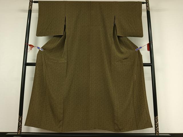 平和屋着物▽重要無形文化財 人間国宝 中村勇二郎 江戸小紋 単衣 古代菊 正絹 逸品 AABE9303jh