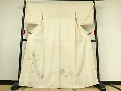 平和屋着物▽訪問着 単衣 中国三大刺繍 汕頭刺繍 スワトウ刺繍 総刺繍 蜀江花文 正絹 逸品 AABE9304jh