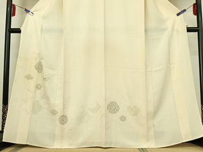 平和屋着物▽訪問着 単衣 中国三大刺繍 汕頭刺繍 スワトウ刺繍 総刺繍 蜀江花文 正絹 逸品 AABE9304jh