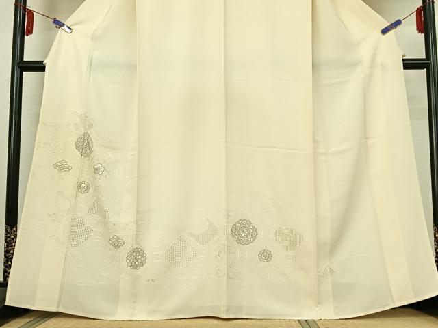 平和屋着物▽訪問着 単衣 中国三大刺繍 汕頭刺繍 スワトウ刺繍 総刺繍 蜀江花文 正絹 逸品 AABE9304jh