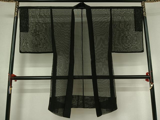 平和屋着物▽男性 長羽織 スリーシーズン 春夏秋 塵除け 霞文 正絹 逸品 AABE9305jh