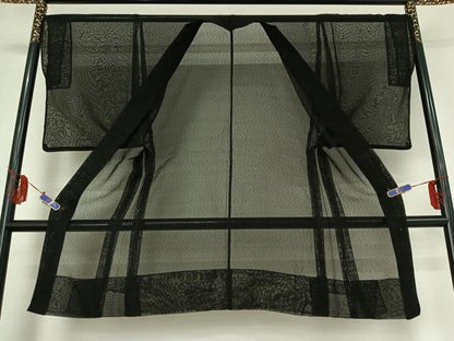 平和屋着物▽男性 長羽織 スリーシーズン 春夏秋 塵除け 霞文 正絹 逸品 AABE9305jh