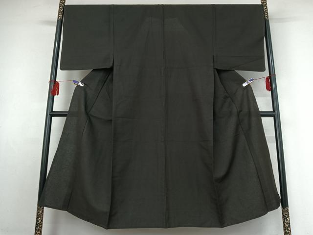 平和屋着物▽男性 紬 単衣 暗紅色 正絹 逸品 AABE9306jh