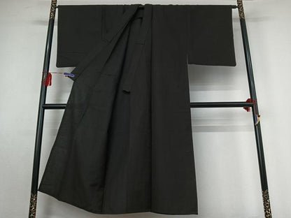 平和屋着物▽男性 紬 単衣 暗紅色 正絹 逸品 AABE9306jh