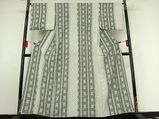 平和屋着物▽上質な小紋 単衣 花間道 正絹 逸品 AABE9307jh