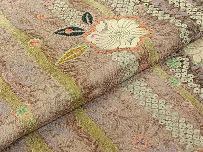 平和屋着物▽上質な小紋 単衣 辻が花 金彩 正絹 逸品 AABE9311jh