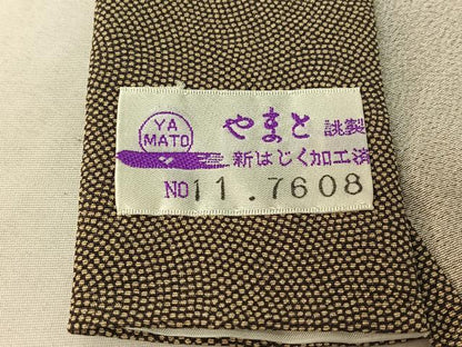 平和屋着物▽男性 江戸小紋 単衣 鮫小紋柄 やまと誂製 正絹 逸品 AABE9317jh