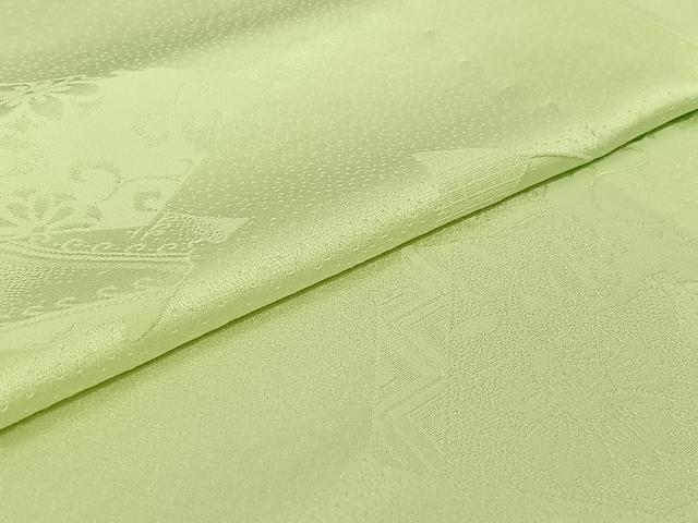 平和屋着物▽上質な色無地 単衣 花唐草地紋 夏虫色 正絹 逸品 AABE9320jh
