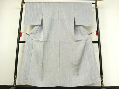 平和屋着物▽上質な小紋 単衣 霞文 正絹 逸品 AABE9321jh