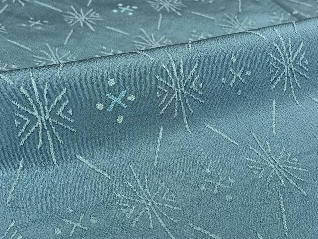 平和屋着物▽上質な小紋 単衣 幾何学文様 正絹 逸品 AABE9330jh